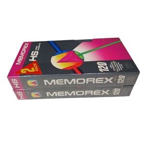 Memorex HS 120 High Standard 2 Pack BLANK VHS Video Cassette Tapes NEW Sealed